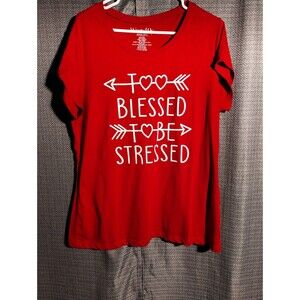 too Blessed tobe stressed women tshirt